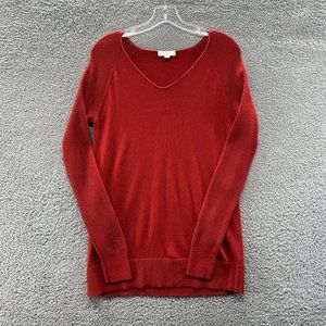 LOFT Outlet Sweater Women's Small Red Long Sleeve Lightweight Sweater Ladies S